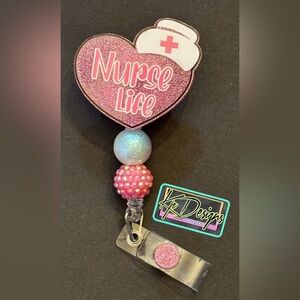 Nurse Life beaded badge reel